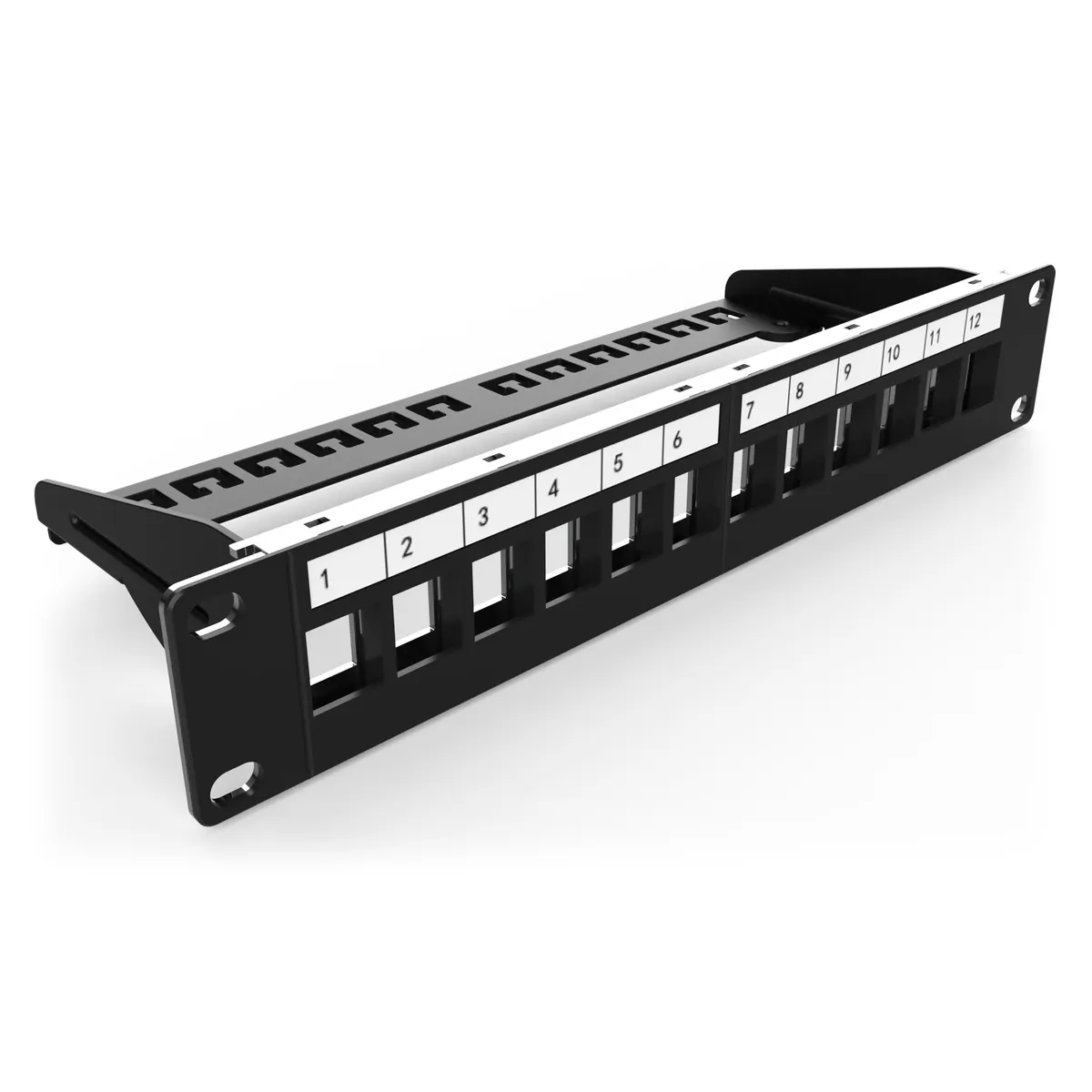 Assmann DN-91420 moduláris patch panel shield 12-port 1U fekete #1