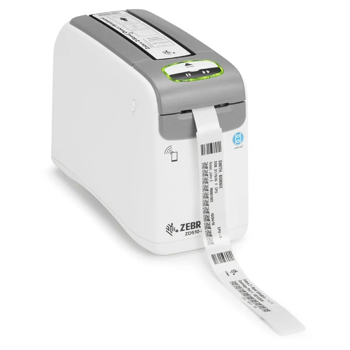 Zebra ZD51013-D0ER00FZ zd510 direkt termál csuklópánt nyomtató 300 300 dpi 102 mm per sec ethernet usb zpl ii xml fehér eu-uk tápkábelek #1