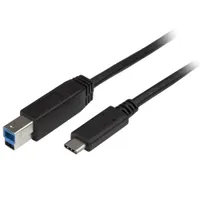 Startech.com USB315CB2M USB-C to USB-B kábel 2 m USB 3.2 Gen 1 dugó-dugó nikkel érintkezők fekete mágneses árnyékolás