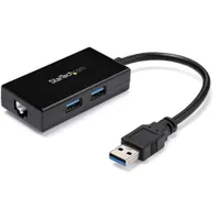 Startech.com USB31000S2H USB 3.0 to Gigabit Ethernet adapter és hub USB-áramellátású 5000 Mbps