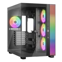 Be quiet! BGW67 Light base 600 LX black ATX, M-ATX, Mini-ITX 3x120 mm oldalsó ablak RGB