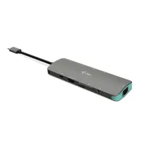 I-tec C31NANODOCKLANPD Fém Nano dokkolóállomás USB-C 4K HDMI PD 100 W LAN 1G USB 3.2 Gen 1 MicroSD SD Android