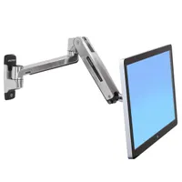 Ergotron 45-383-026 LX HD Sit-Stand falra szerelhető LCD tartó 46\" ezüst, max. 13,6 kg, VESA 75x75-400x400 mm, billentés 0-80 fok