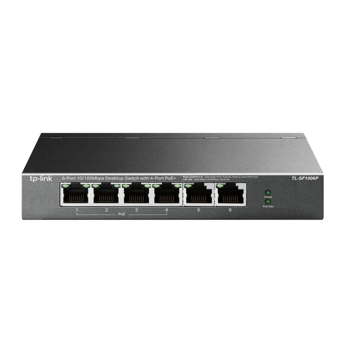 TP-Link TL-SF1006P 6-portos 10-100 Mbps PoE switch asztali 4 PoE port IEEE 802.3af és at #1