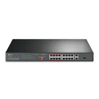 TP-Link TL-SL1218P 16-portos PoE-Plus kapcsoló 2 darab Gigabit port 1 darab SFP foglalat