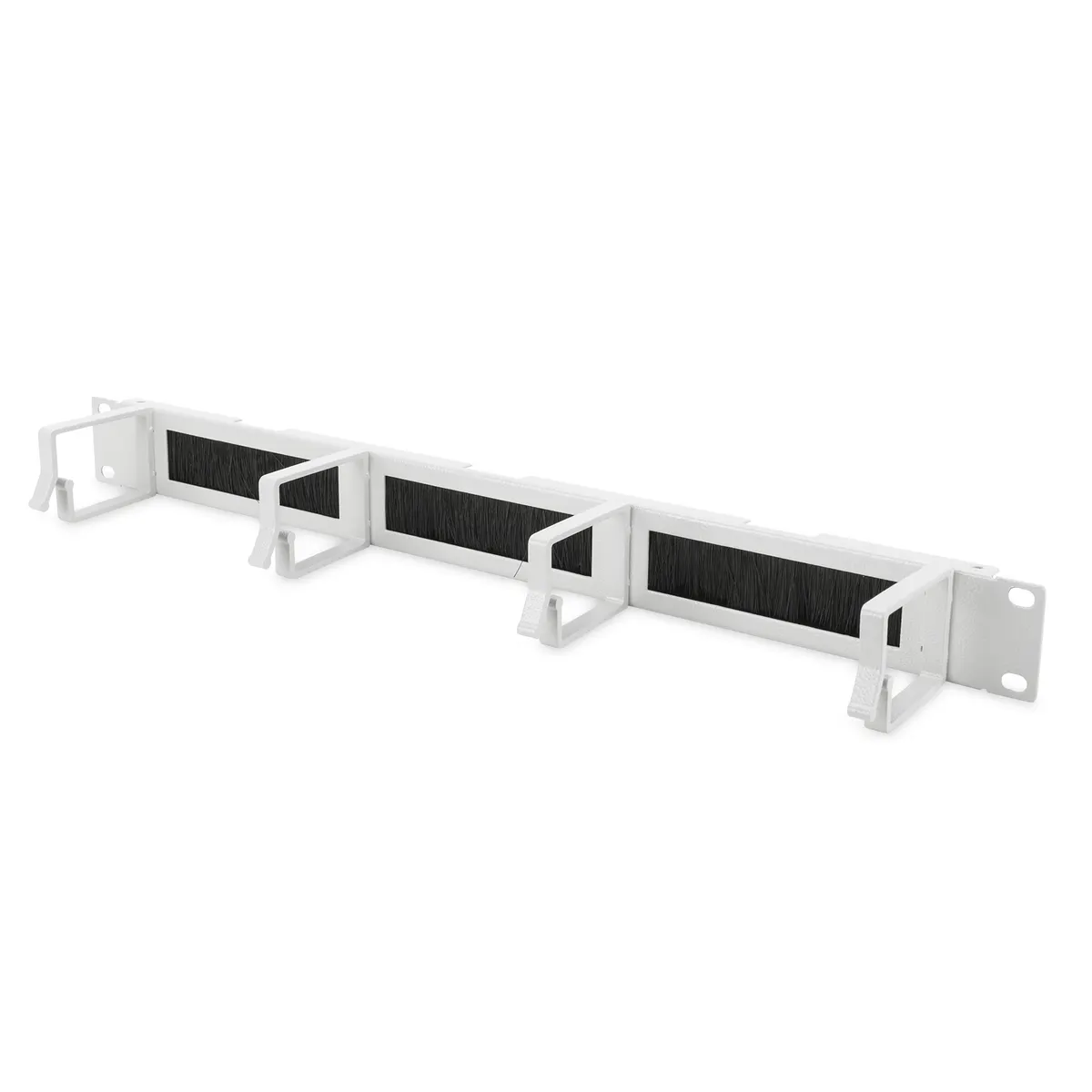 Assmann DN-97662 kábelkezelő panel 19IN 1U kefés nyílások 4x kábelgyűrű szürke acél #1