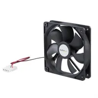 Startech.com FANBOX12 számítógép-ház ventilátor 12 cm, 2000 rpm, golyóscsapágy, 12 v, 25x120x120 mm, fekete