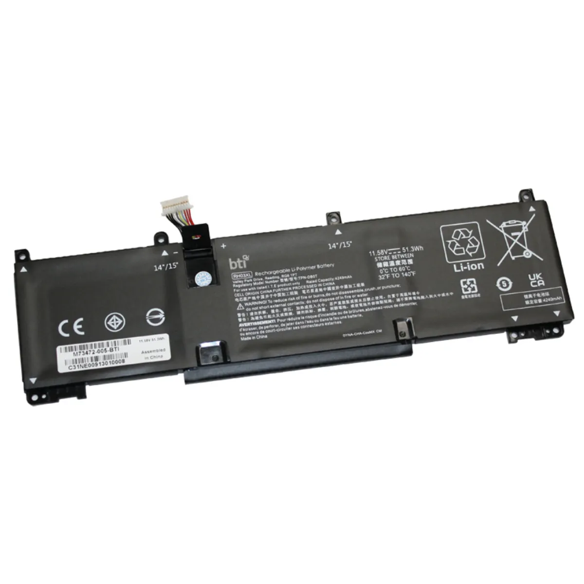 Origin Storage M73472-005-BTI BTI 3C BATT EliteBook 640 G9 11,58 V 51,3 Wh 4430 mAh Li-ion #1