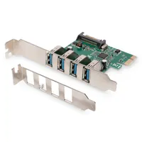 Assmann DS-30221-1 USB 3.0 PCI Express bővítő kártya 4 portos külső VL805