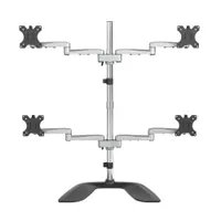 Startech.com ARMQUADSS Quad monitor állvány 32" 8 kg VESA 75x75-100x100 magasságállítás -40-90° fekete ezüst