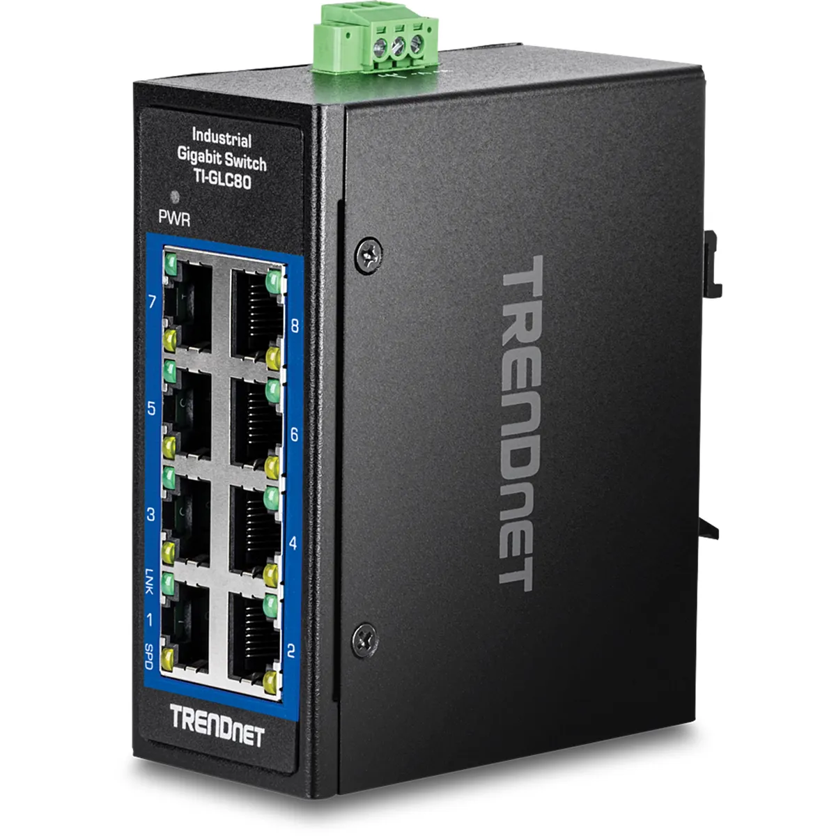 Trendnet TI-GLC80 ipari DIN-sínes gigabites kapcsoló 8-portos #1