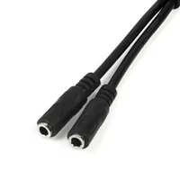 Startech.com MUYHSMFF fejhallgató adapter 3,5 mm bemenet 2x 3,5 mm kimenet 0,2 m fekete