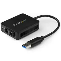 Startech.com US1GA30SXSC USB 3-as fiberoptikai konverter USB-áramellátású 1000 Mbps fekete