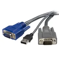 Startech.com SVUSBVGA6 Usb-vga 2-in-1 KVM kábel 1,8 m fekete