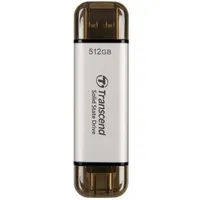 Transcend TS512GESD310S ESD310S külső SSD 512 GB USB-C és USB-A 3.2 Gen 2 1050 MBps 950 MBps ezüst #1