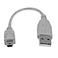Startech.com USB2HABM6IN USB A-Mini USB B kábel 0,152 m USB 2.0 szürke