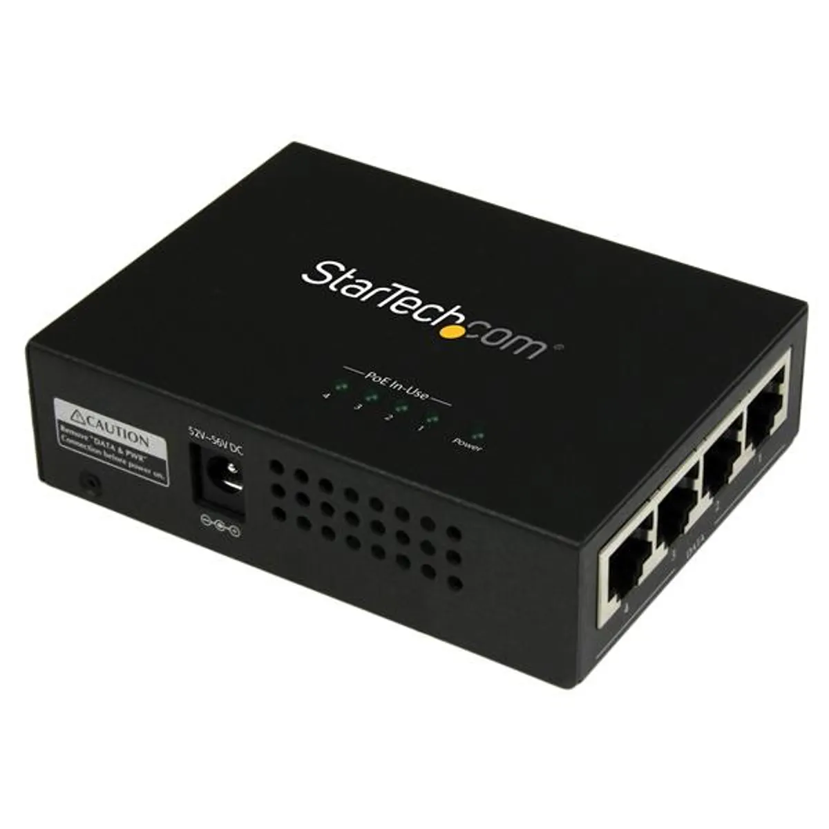 Startech.com POEINJ4G 4-portos Gigabit PoE injektor 802.3af és 802.3at 52 V 120 W #1