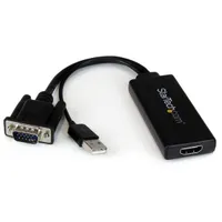 Startech.com VGA2HDU VGA to HDMI adapter hanggal max felbontás 1920x1080 fekete
