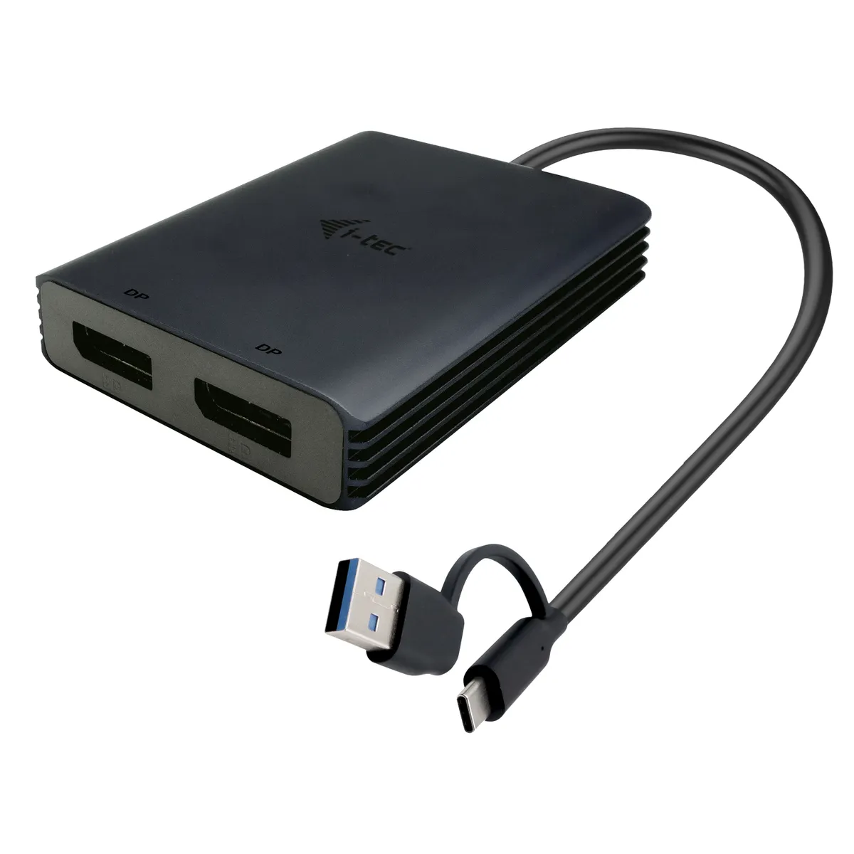 I-tec CADUAL4KDP Duál 4K DP videó adapter USB-A USB-C 2x DP #1