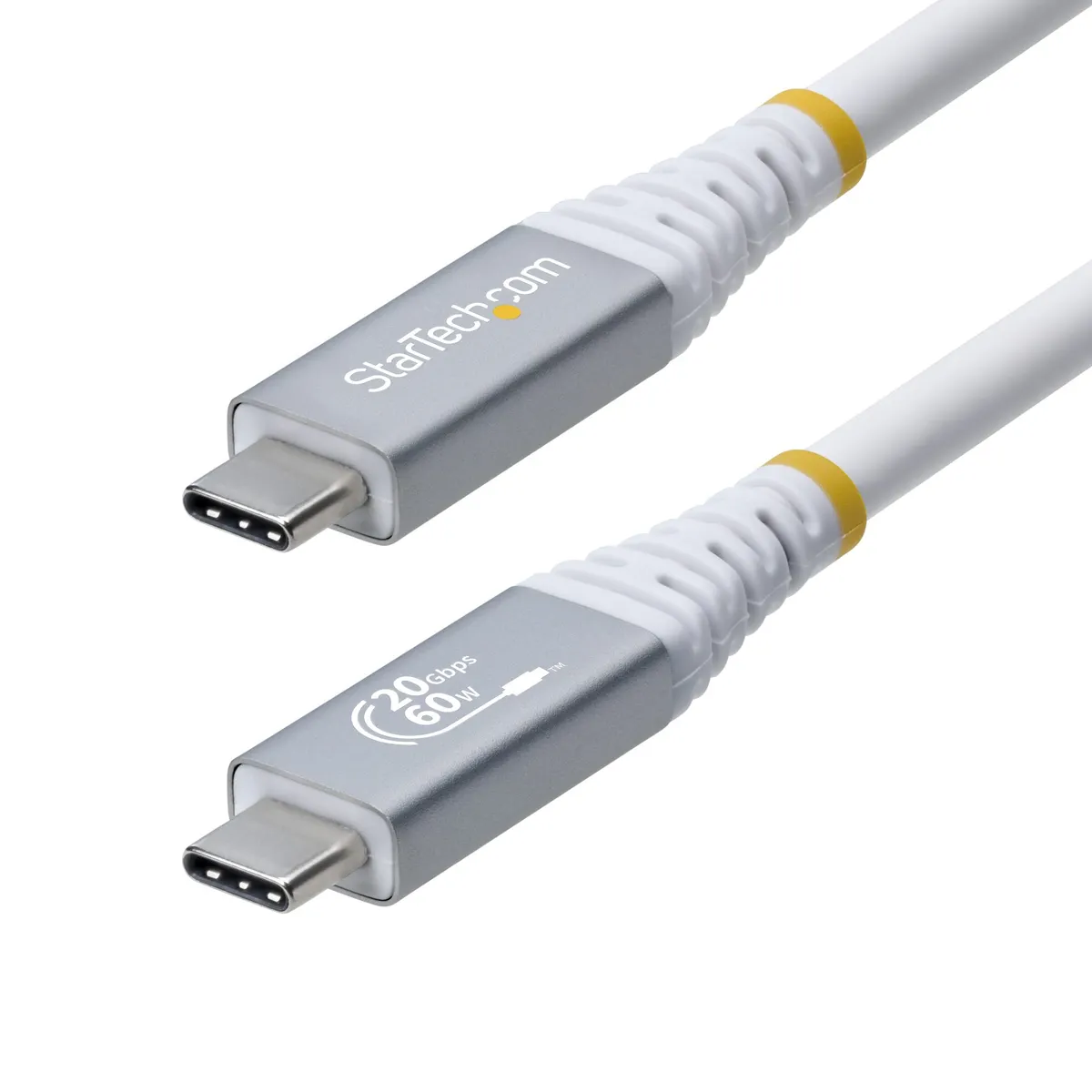 Startech.com CC3M20GUSB4CXW USB-C kábel USB4 Gen 2x2 20 Gbps 3 m Nikkel burkolás Fehér #1