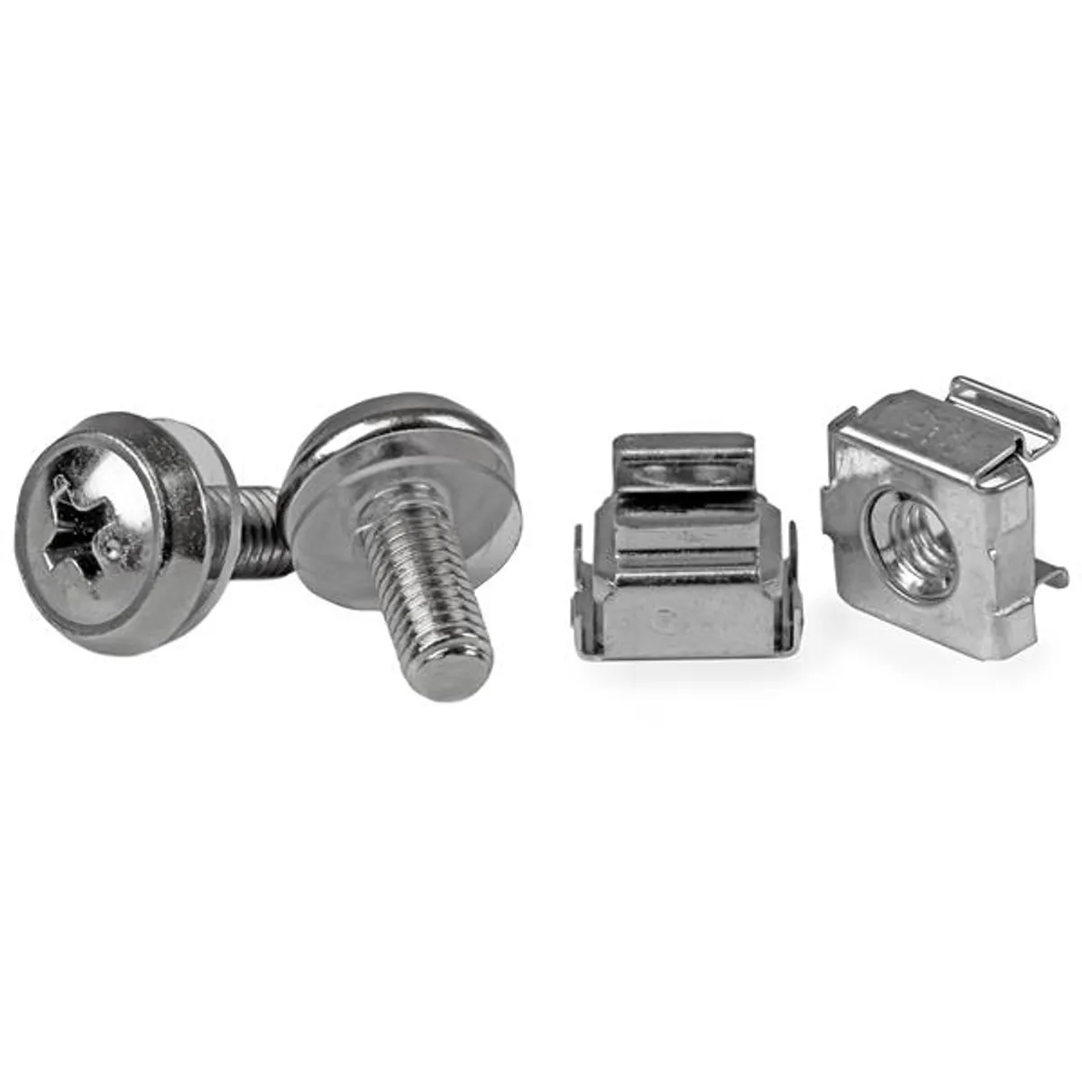 Startech.com CABSCREWM5 M5 x 12mm csavarok és cage nuts 50db ezüst #1