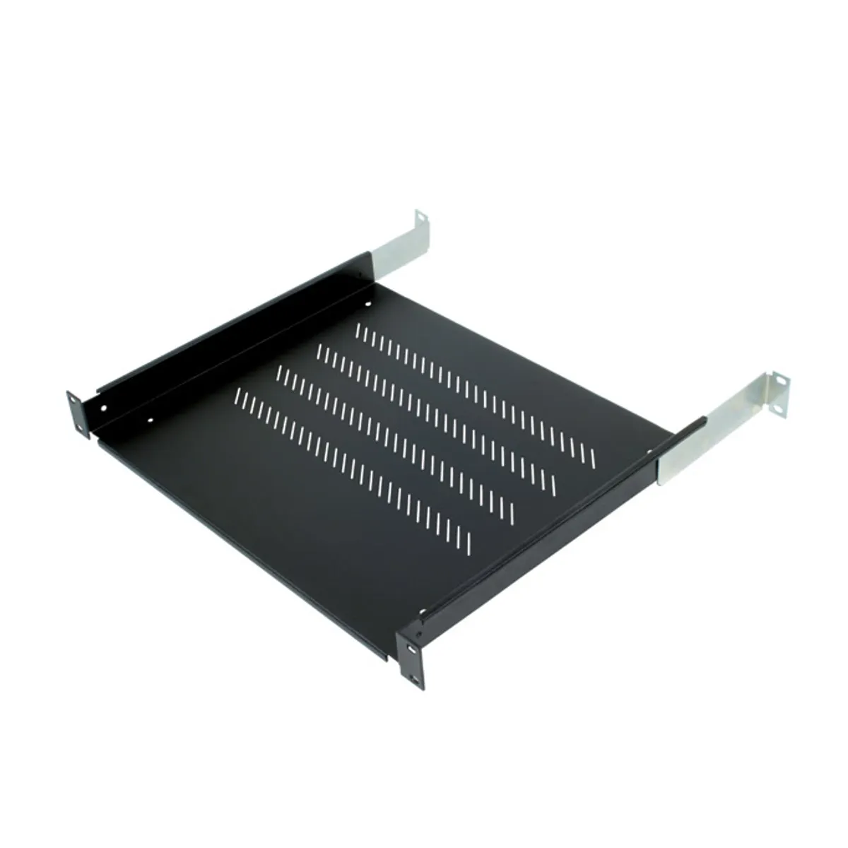 Triton RAB-UP-450-A4 19" perforált polc 1U 450mm fekete #1