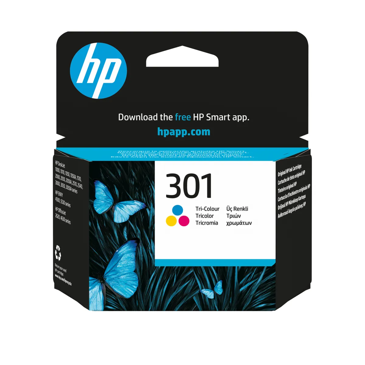 HP Inc. CH562EE#BA3 301 háromszínű eredeti tintapatron 3 ml standard kapacitás #1