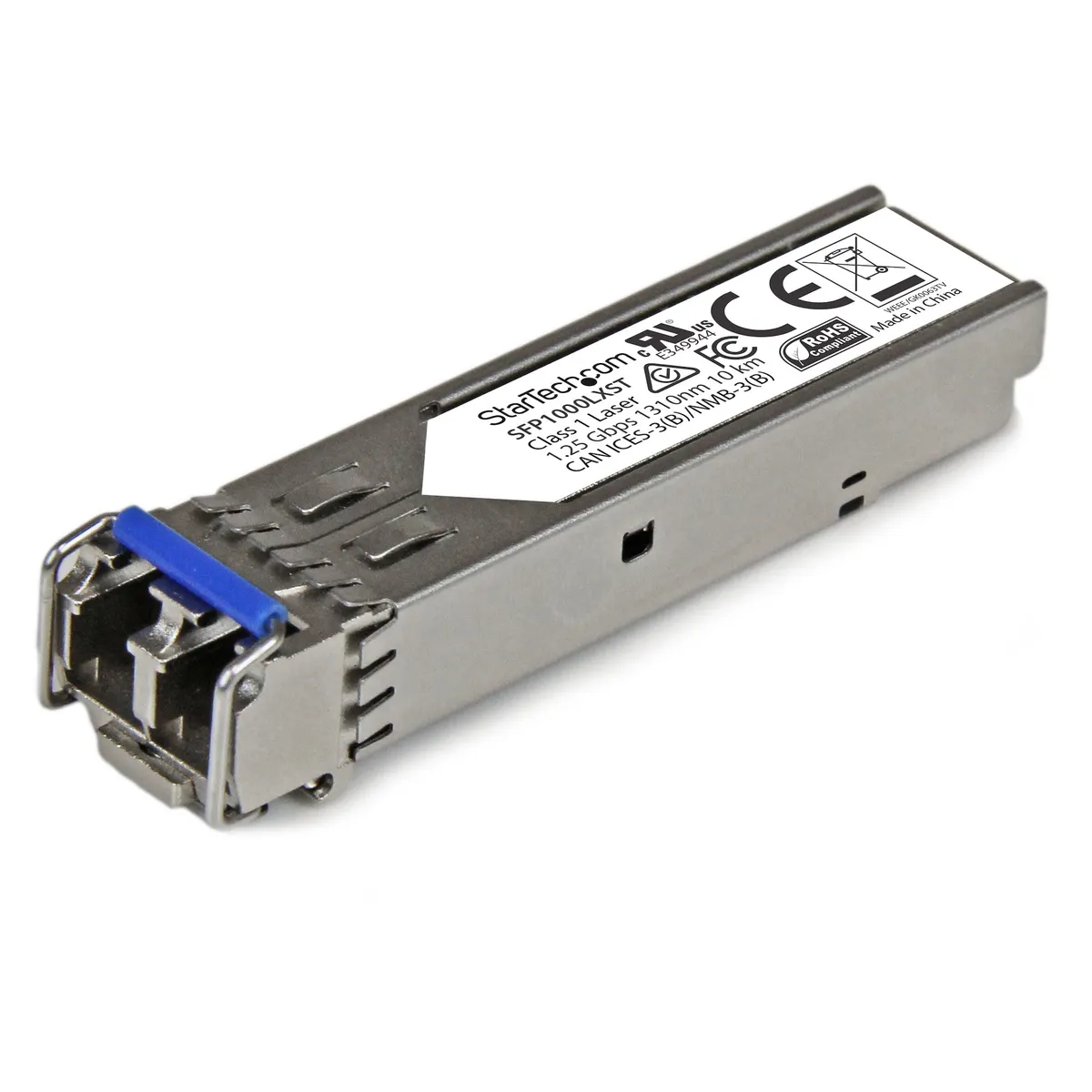 Startech.com SFP1000LXST SFP adó-vevő 1000BASE-LX LC ezüst alumínium ház 1250 Mbps RoHS CE FCC UR #1