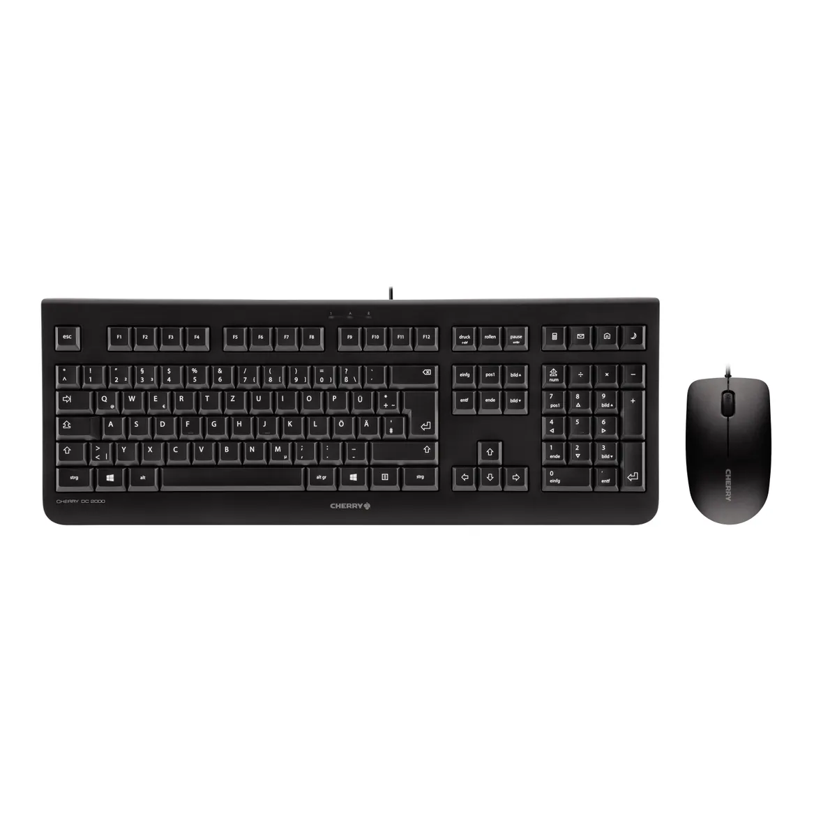 Cherry JD-0800BE-2 DC 2000 109 billentyűs mechanikus kapcsoló, azerty, USB, vezetékes, 1,8 m, fekete, egérrel #1