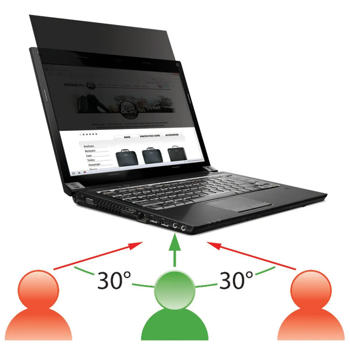 Mobilis 016233 keret nélküli betekintésvédő fólia 15.6" 16:9 344x194,5 mm #1