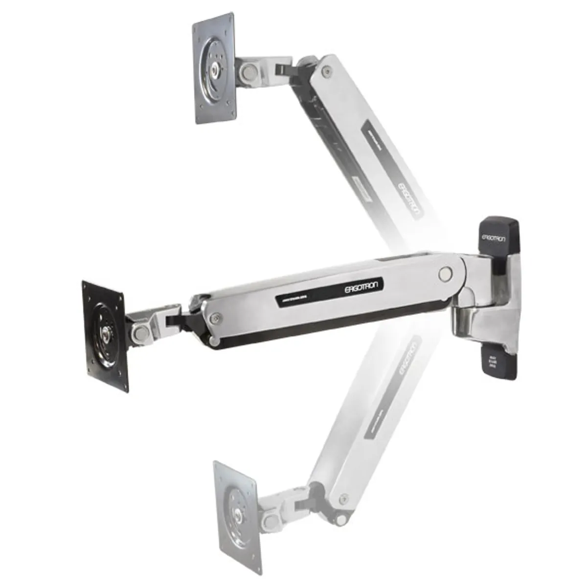 Ergotron 45-361-026 TV falikonzol 42" 11,3 kg VESA 75x75-200x200 döntés 0-75° forgatás 360° ezüst #1