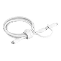 Belkin CAC003HQ1.5MWH BoostCharge Pro 2in1 USB-C és Lightning, USB 2.0, 1,5 m, Fehér #1