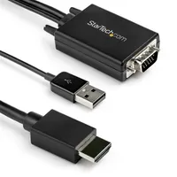 Startech.com VGA2HDMM2M VGA-HDMI kábel 2 m hosszú USB Type-A és VGA D-Sub HDMI A-típus #1