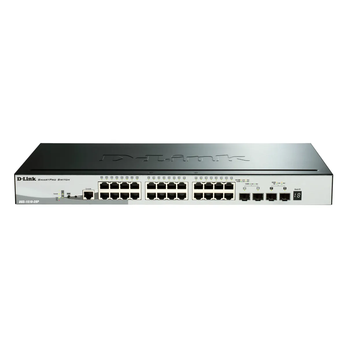 D-Link DGS-1510-28P/E 28-portos PoE switch 24 RJ-45 2x SFP 2x 10G SFP plus #1