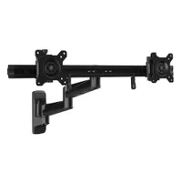 Startech.com ARMDUALWALL duál monitortartó falra 15-24" tilt -15-15 VESA 75x75-100x100 10 kg fekete