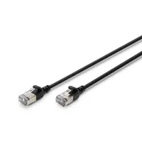 Assmann DK-1632-A-003S-BL cat6a f-ftp vékony patchkábel 0,3 m fekete cu lszh awg32-70