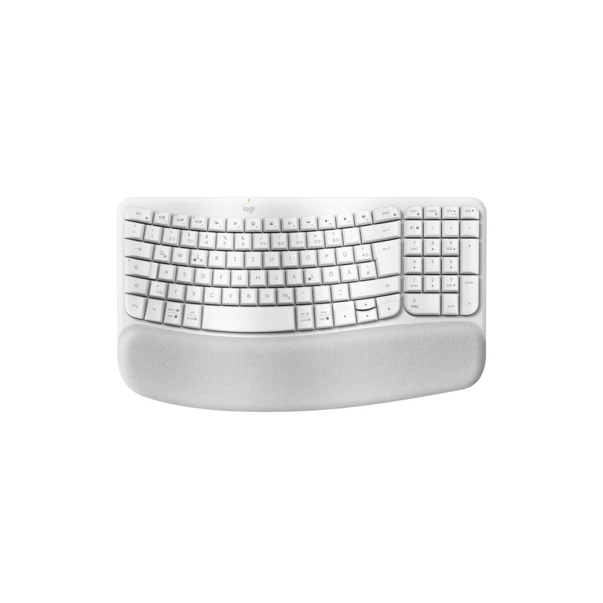 Logitech 920-012284 Wave Keys vezeték nélküli ergonomikus billentyűzet fehér QWERTZ #1