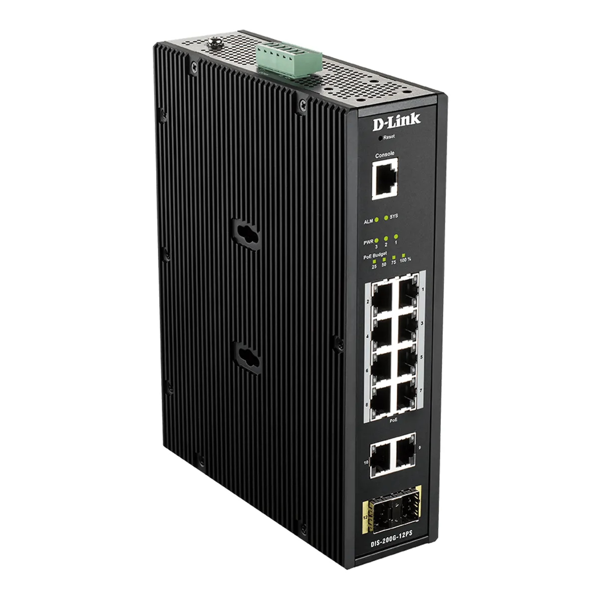 D-Link DIS-200G-12PS 12-portos L2 ipari okos menedzselt PoE kapcsoló 240W #1