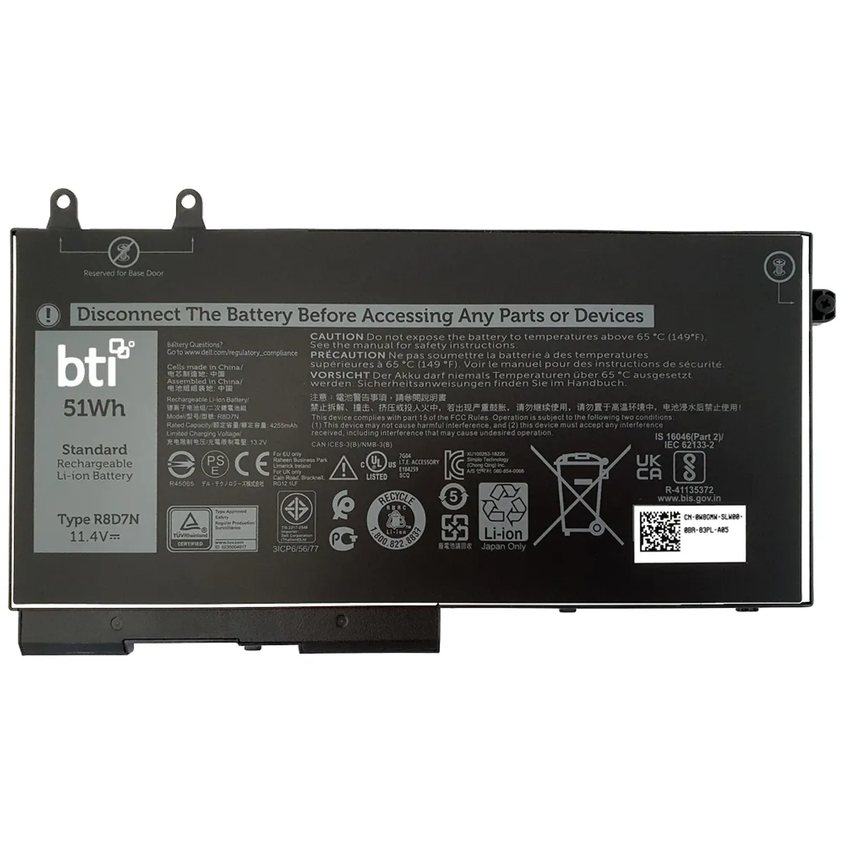 Origin Storage 7WNW1-BTI BTI Latitude 5420 rugged akkumulátor 11.4V 49Wh Li-ion 3-cellás #1