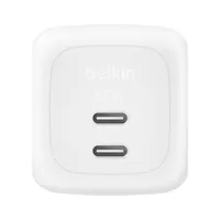 Belkin WCH020KQWH BoostCharge 67W Dual USB-C töltő Power Delivery PPS beltéri 2x USB-C portok gyorstöltés fehér