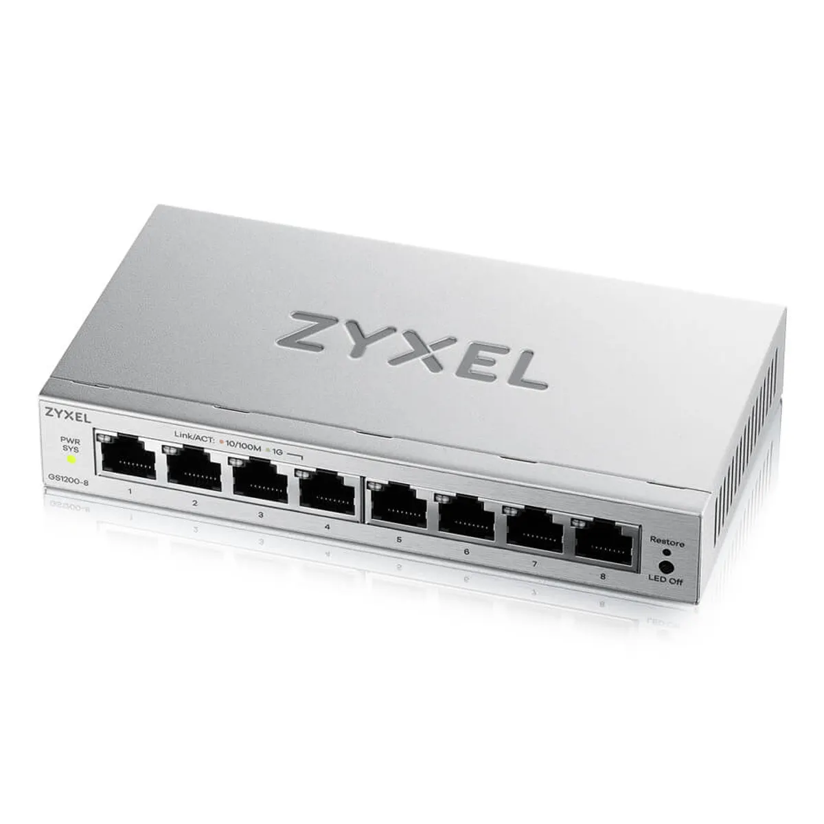 Zyxel GS1200-8V3-EU0101F GS1200-8V3 fémházas asztali 8x GbE webmenedzselt VLAN QoS #1