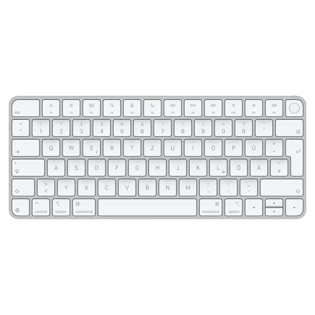 Apple MXCK3D\/A Magic Keyboard Touch ID Tenkeyless QWERTZ USB és Bluetooth ezüst-fehér #1