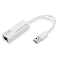 Assmann DN-3023 gigabites ethernet adapter USB 3.0 fehér Windows 7, Vista, XP és Mac OS 10.6-10.7 IEEE 802.3, 802.3ab, 802.3az, 802.3u