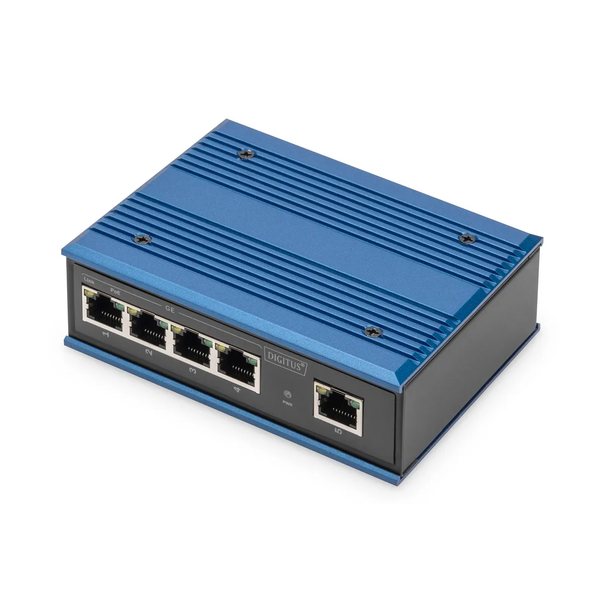 Assmann DN-651120 ipari 4-portos gigabit poe switch l2 unmanaged rj-45 din-sínre szerelhető 48-57 v #1