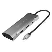 j5create JCD397-N 4K60 elite usb-c triple-monitor 10gbps mini dock 100 W PD usb 3.2 gen 1 type-c gigabit ethernet microSD SD space grey