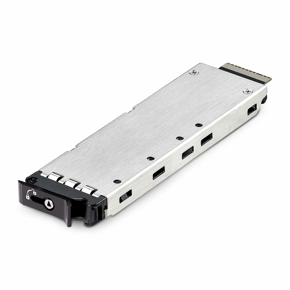 Startech.com TR-M2-REMOVABLE-PCIE M.2 NVMe meghajtó tálca, csatlakozófelület: PCIe 4.0, méretek: 34x124x12 mm, szín: fekete/ezüst #1