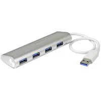 Startech.com ST43004UA 4 portos USB 3.0 hub ezüst fehér