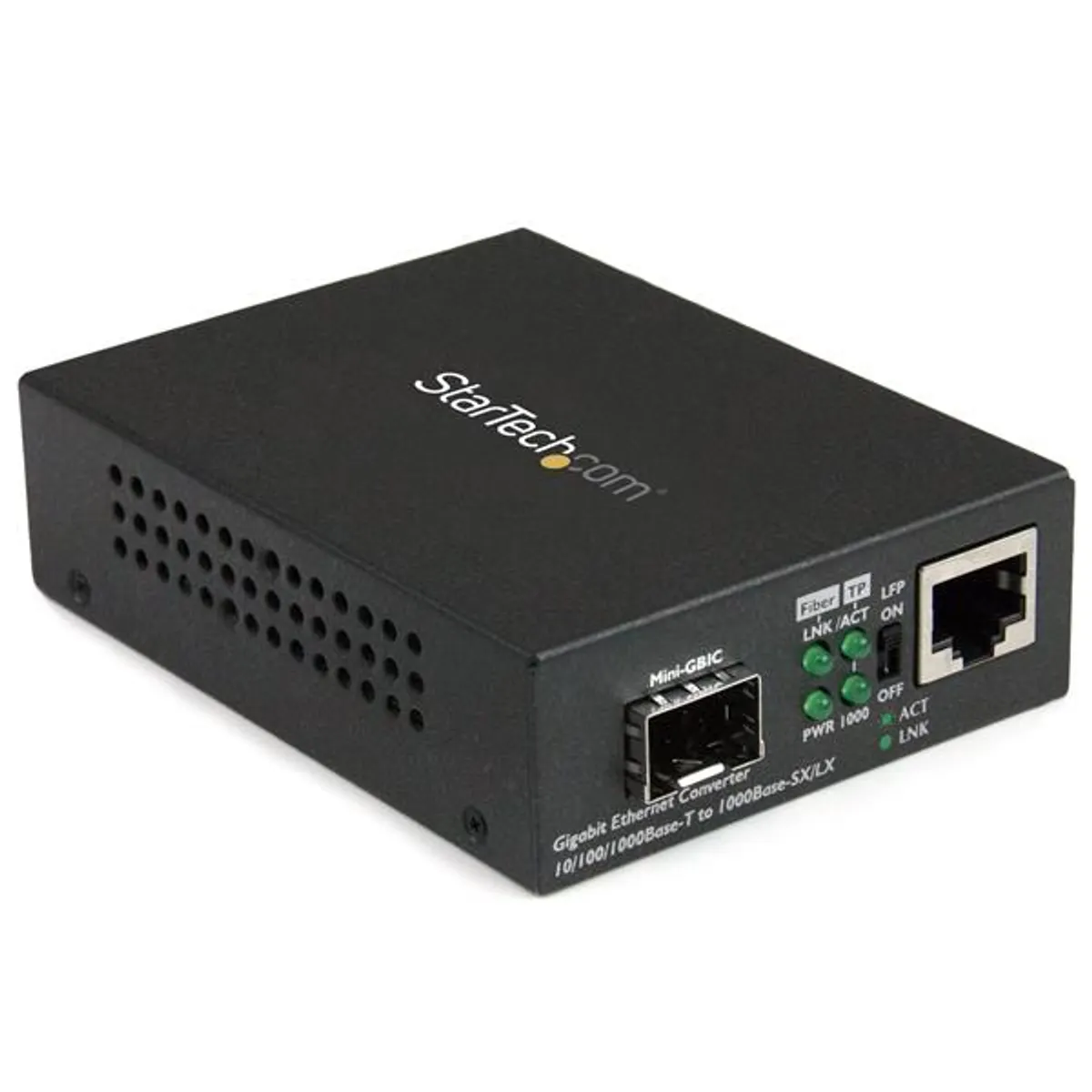 Startech.com MCM1110SFP optikai médiakonverter 1000Base-T bemenet 1000Base-LX és 1000Base-SX kimenet multi-mode és single-mode 100-240 v acél ház #1