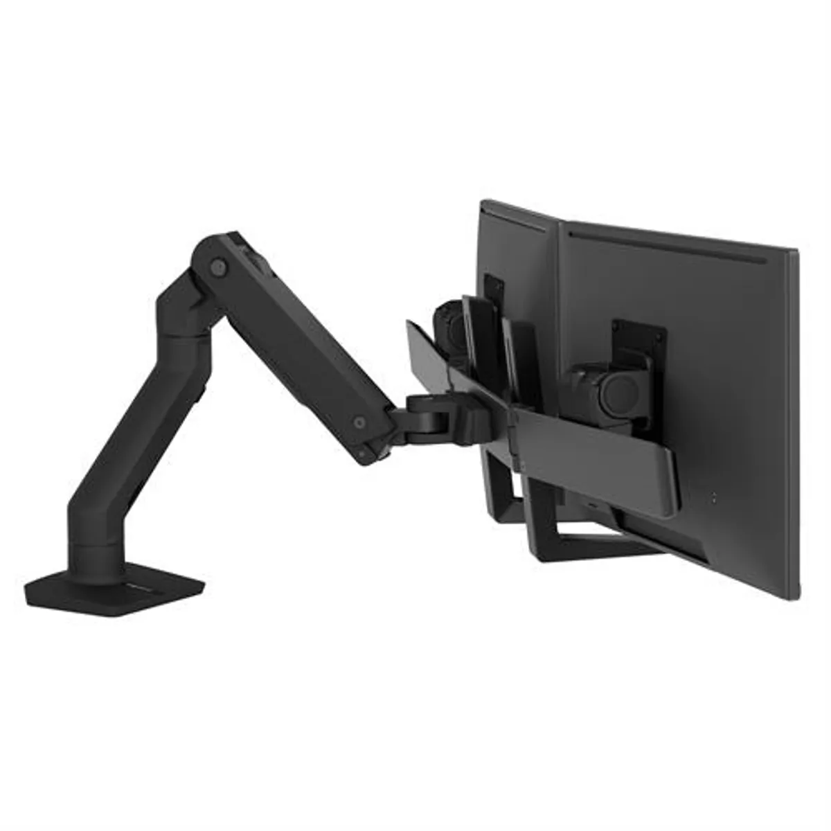 Ergotron 45-476-224 HX asztali dupla monitor kar 32"; max teher 15,9 kg; VESA 75x75-400x400; tilt -75 és 75 fok; magasságállítás; fekete #1