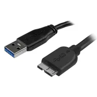 Startech.com USB3AUB50CMS USB A Micro USB kábel 0,5 m USB 3.2 Gen 1 5 Gbps fekete nikkel érintkezők